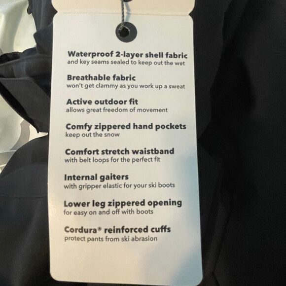 Moosejaw Insulated Ski Snow Pants Black Waterproof Softshell 12 - Picture 7 of 9